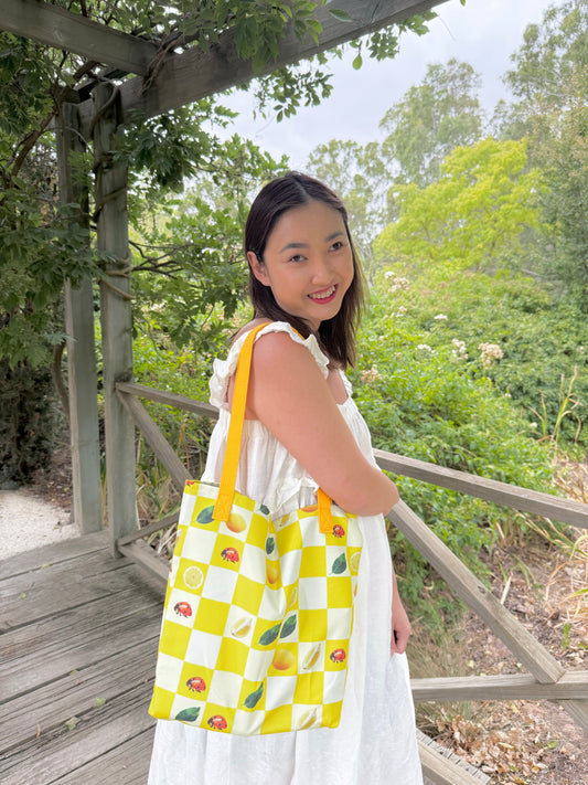 Lemons, Leaves and Ladybugs Tote Bag