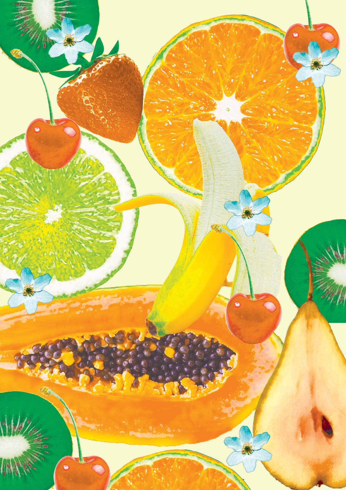 A3 Vibrant Fruit Salad Print