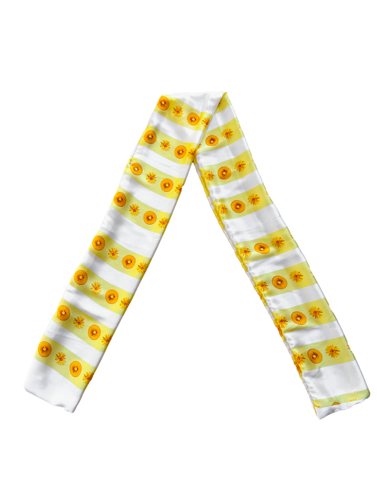 Kiwi and Flowers Scarf