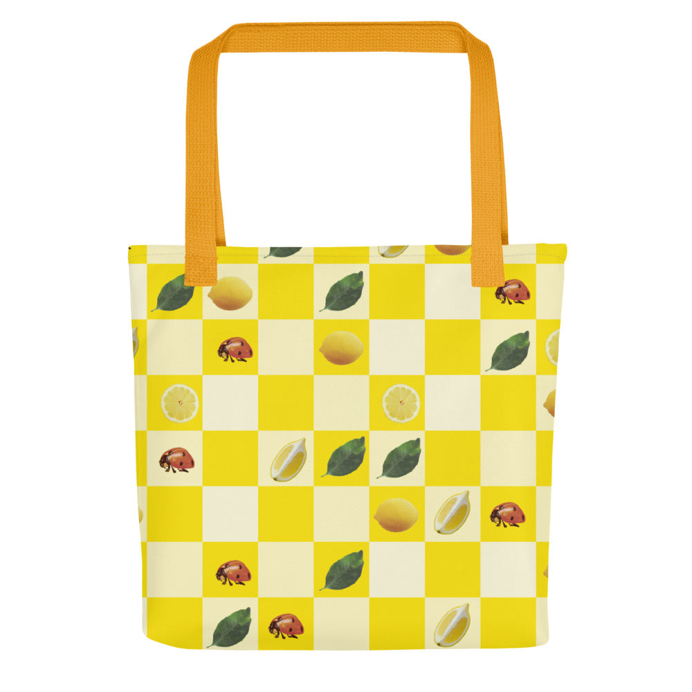 Lemons, Leaves and Ladybugs Tote Bag