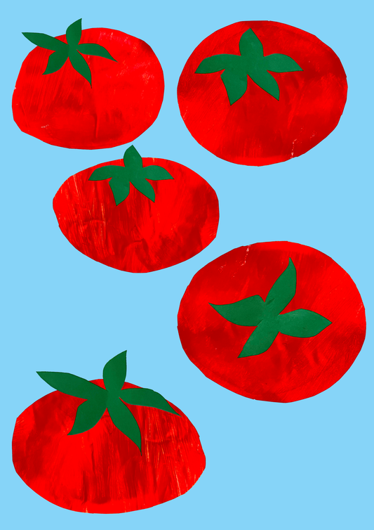A3 Tomatoes Feeling Blue Print