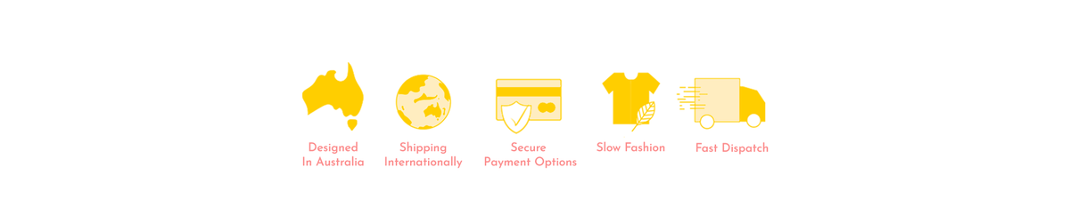 Set of icons and text related to Australian shipping, payment options, and delivery services on a white background. It is the webstore's credibility banner.