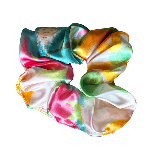 Medium Vintage Patterned Hair Scrunchie